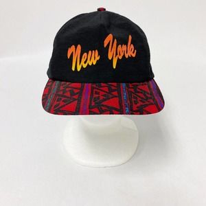 Vintage 80s 90s Hoxer Headwear Nylon Hat NEW YORK Snapback Hip Hop Baseball Cap